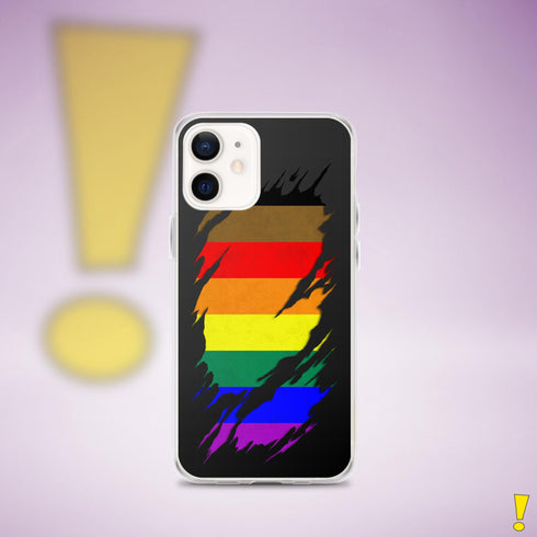 LGBTQ Philly Pride Flag Ripped Reveal Clear Case for iPhone®