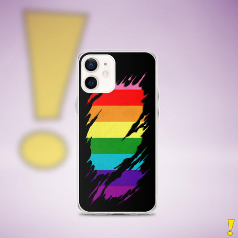 Original LGBTQ Pride Flag Ripped Reveal Clear Case for iPhone®