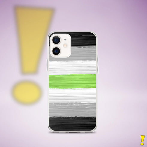 Agender Pride Flag Paint Strokes Clear Case for iPhone®