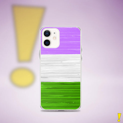 Genderqueer Pride Flag Paint Strokes Clear Case for iPhone®