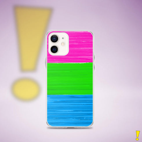 Polysexual Pride Flag Paint Strokes Clear Case for iPhone®