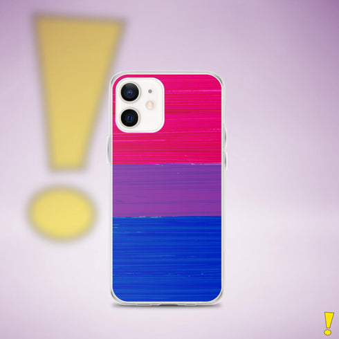 Bisexual Pride Flag Paint Strokes Clear Case for iPhone®