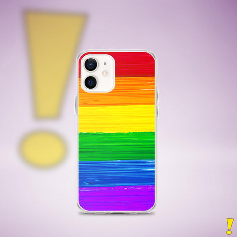 LGBTQ Rainbow Pride Flag Paint Strokes Clear Case for iPhone®