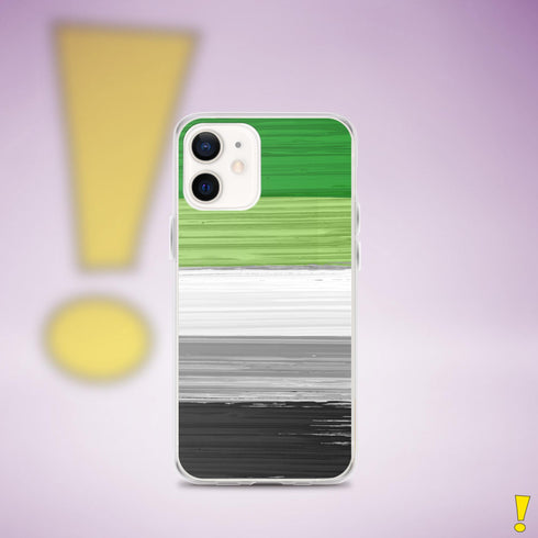 Aromantic Pride Flag Brush Strokes Clear Case for iPhone®