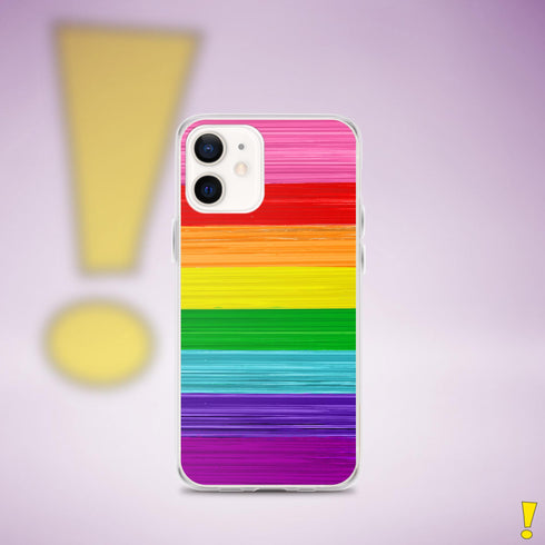 Original LGBTQ Pride Flag Brush Strokes Clear Case for iPhone®