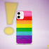 Original LGBTQ Pride Flag Brush Strokes Clear Case for iPhone®