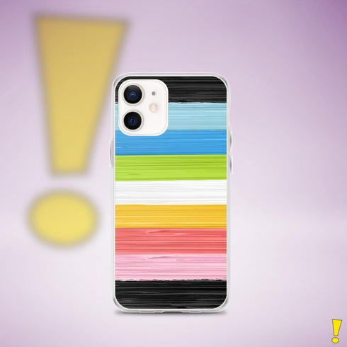 Queer Pride Flag Brush Strokes Clear Case for iPhone®