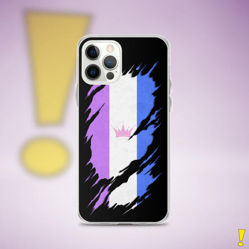 Drag Pride Flag Ripped Reveal Clear Case for iPhone®