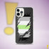 Agender Pride Flag Ripped Reveal Clear Case for iPhone®