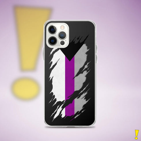 Demisexual Pride Flag Ripped Reveal Clear Case for iPhone®