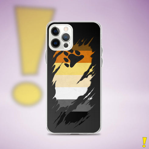 Bear Pride Flag Ripped Reveal Clear Case for iPhone®