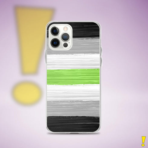 Agender Pride Flag Paint Strokes Clear Case for iPhone®