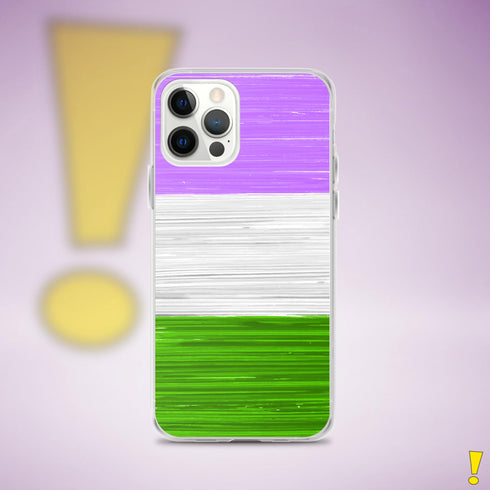 Genderqueer Pride Flag Paint Strokes Clear Case for iPhone®