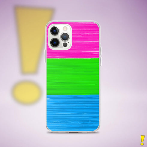 Polysexual Pride Flag Paint Strokes Clear Case for iPhone®