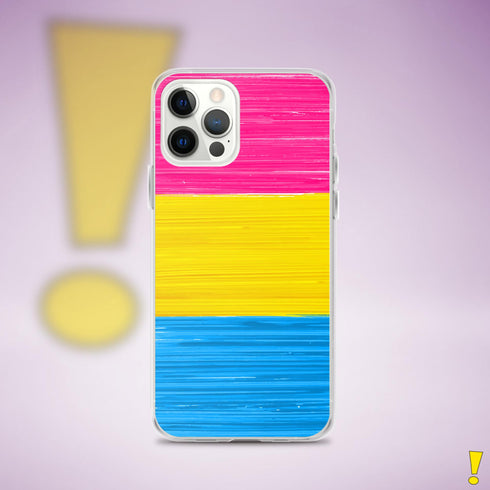 Pansexual Pride Flag Paint Strokes Clear Case for iPhone®