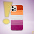 Lesbian Pride Flag Paint Strokes Clear Case for iPhone®