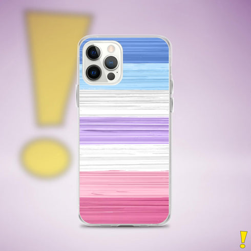 Bigender Pride Flag Brush Strokes Clear Case for iPhone®