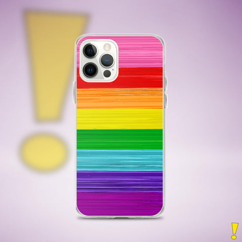 Original LGBTQ Pride Flag Brush Strokes Clear Case for iPhone®