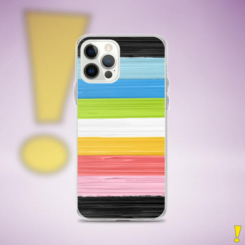 Queer Pride Flag Brush Strokes Clear Case for iPhone®