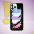 Bigender Pride Flag Ripped Reveal Clear Case for iPhone®