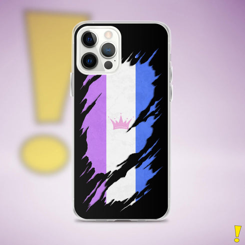 Drag Pride Flag Ripped Reveal Clear Case for iPhone®