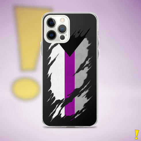 Demisexual Pride Flag Ripped Reveal Clear Case for iPhone®