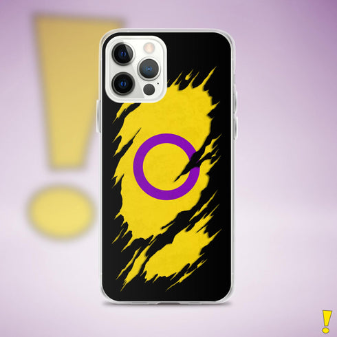 Intersex Pride Flag Ripped Reveal Clear Case for iPhone®