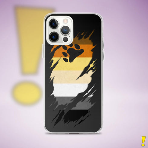 Bear Pride Flag Ripped Reveal Clear Case for iPhone®