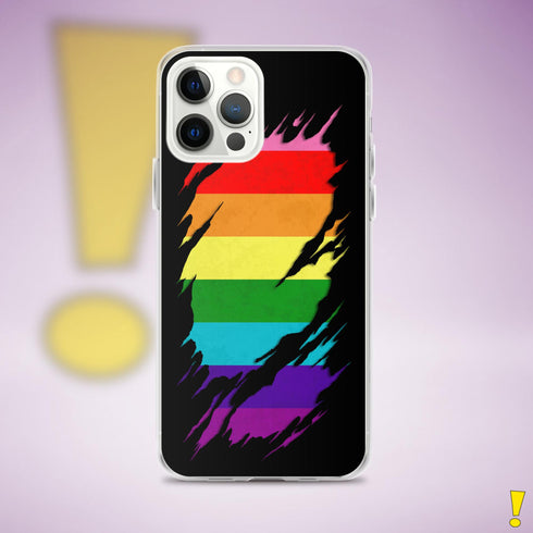 Original LGBTQ Pride Flag Ripped Reveal Clear Case for iPhone®