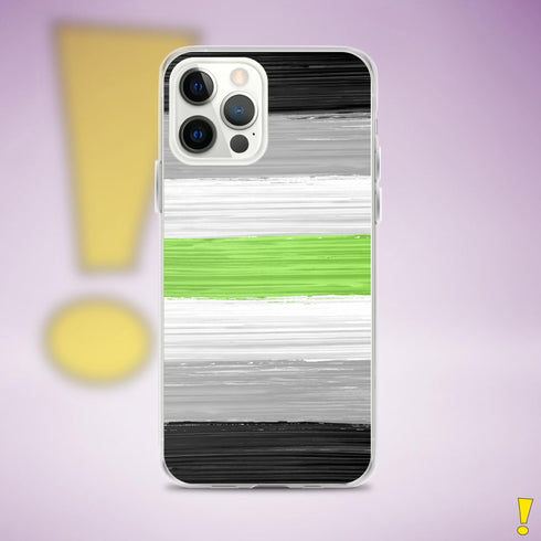 Agender Pride Flag Paint Strokes Clear Case for iPhone®