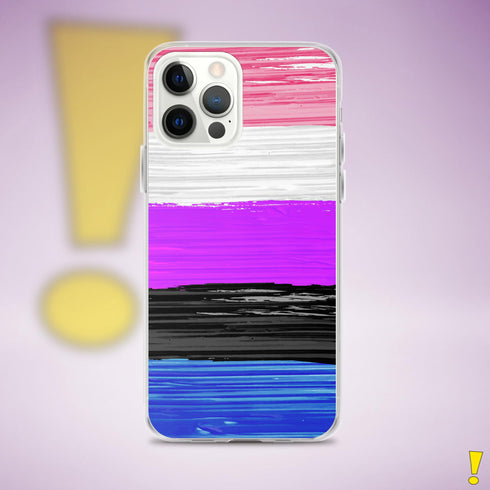 Genderfluid Pride Flag Paint Strokes Clear Case for iPhone®