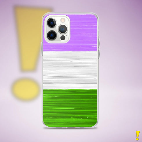 Genderqueer Pride Flag Paint Strokes Clear Case for iPhone®