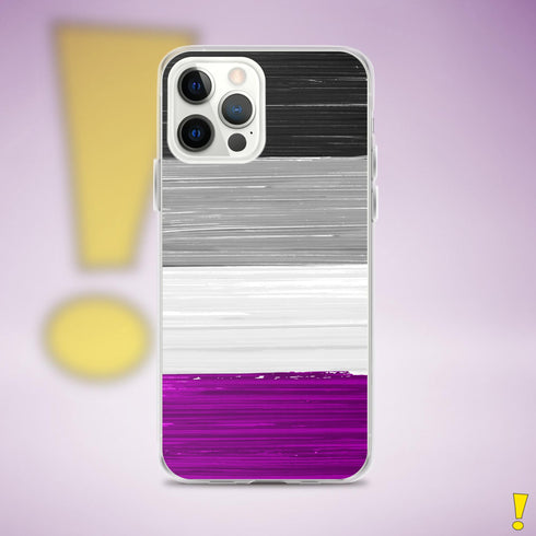 Asexual Pride Flag Paint Strokes Clear Case for iPhone®