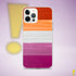 Lesbian Pride Flag Paint Strokes Clear Case for iPhone®