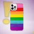 Original LGBTQ Pride Flag Brush Strokes Clear Case for iPhone®