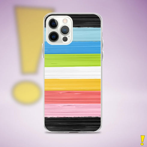 Queer Pride Flag Brush Strokes Clear Case for iPhone®