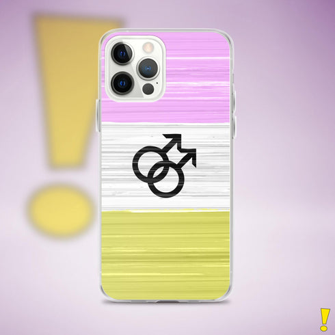 Twink Pride Flag Brush Strokes Clear Case for iPhone®