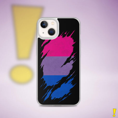 Bisexual Pride Flag Ripped Reveal Clear Case for iPhone®