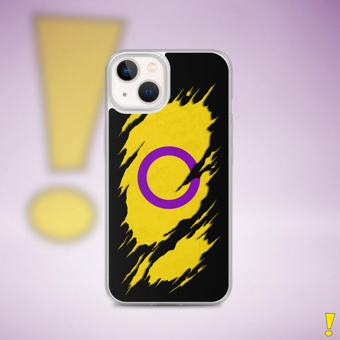 Intersex Pride Flag Ripped Reveal Clear Case for iPhone®