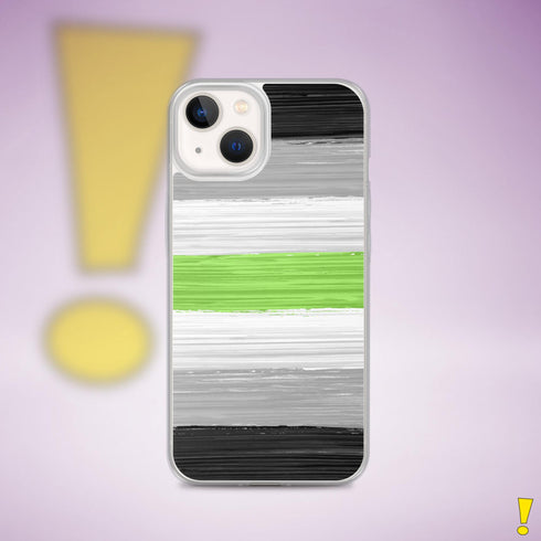 Agender Pride Flag Paint Strokes Clear Case for iPhone®