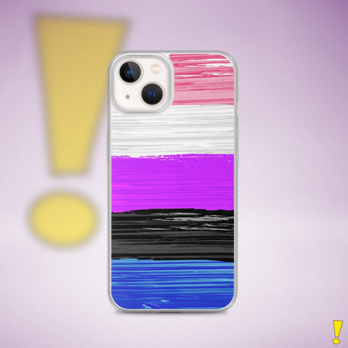Genderfluid Pride Flag Paint Strokes Clear Case for iPhone®