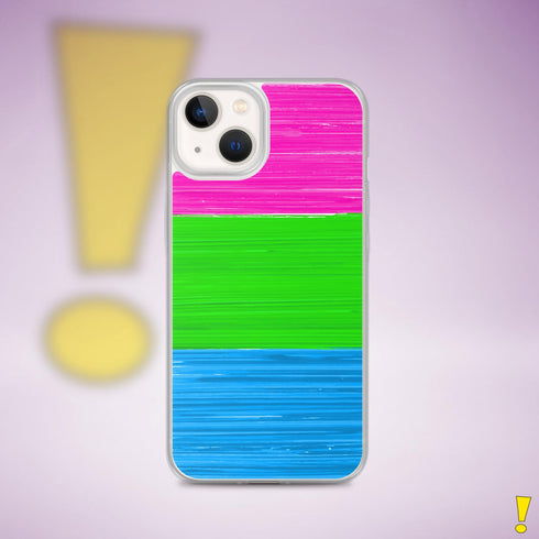 Polysexual Pride Flag Paint Strokes Clear Case for iPhone®