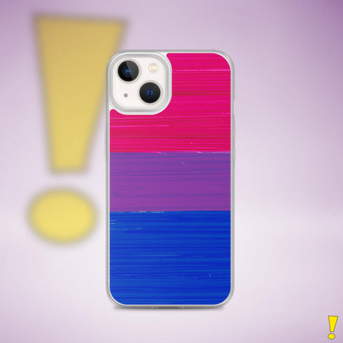 Bisexual Pride Flag Paint Strokes Clear Case for iPhone®