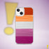 Lesbian Pride Flag Paint Strokes Clear Case for iPhone®