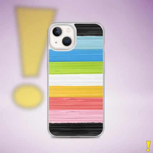 Queer Pride Flag Brush Strokes Clear Case for iPhone®