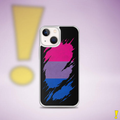 Bisexual Pride Flag Ripped Reveal Clear Case for iPhone®