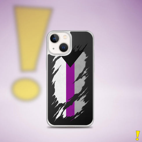 Demisexual Pride Flag Ripped Reveal Clear Case for iPhone®