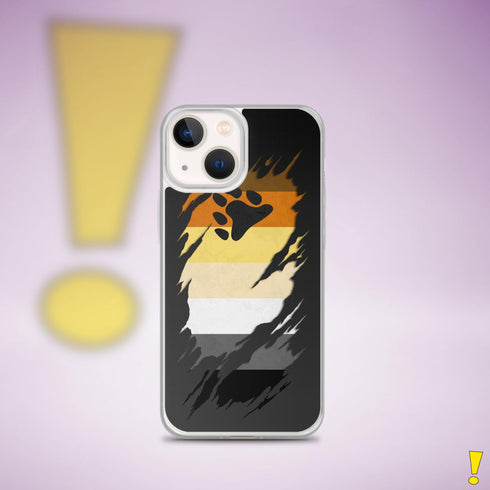 Bear Pride Flag Ripped Reveal Clear Case for iPhone®
