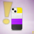 Nonbinary Pride Flag Paint Strokes Clear Case for iPhone®
