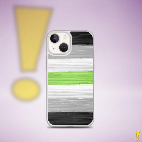 Agender Pride Flag Paint Strokes Clear Case for iPhone®